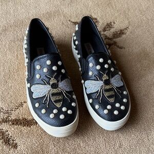 Steve Madden Black Bee Embellished Sneakers